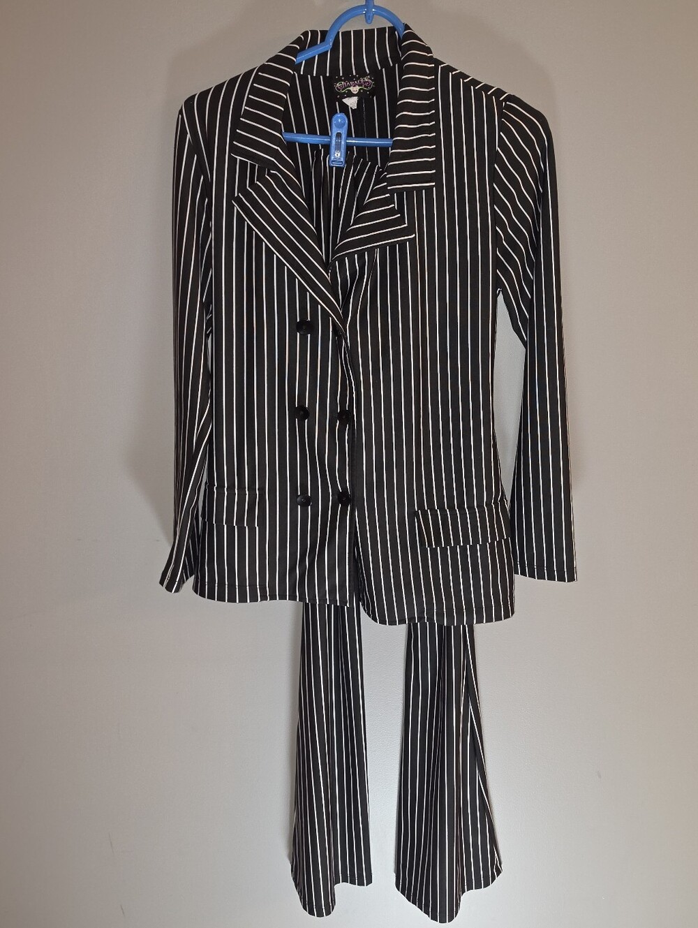 Charades Pin Stripe Flare Leg Suit Set
